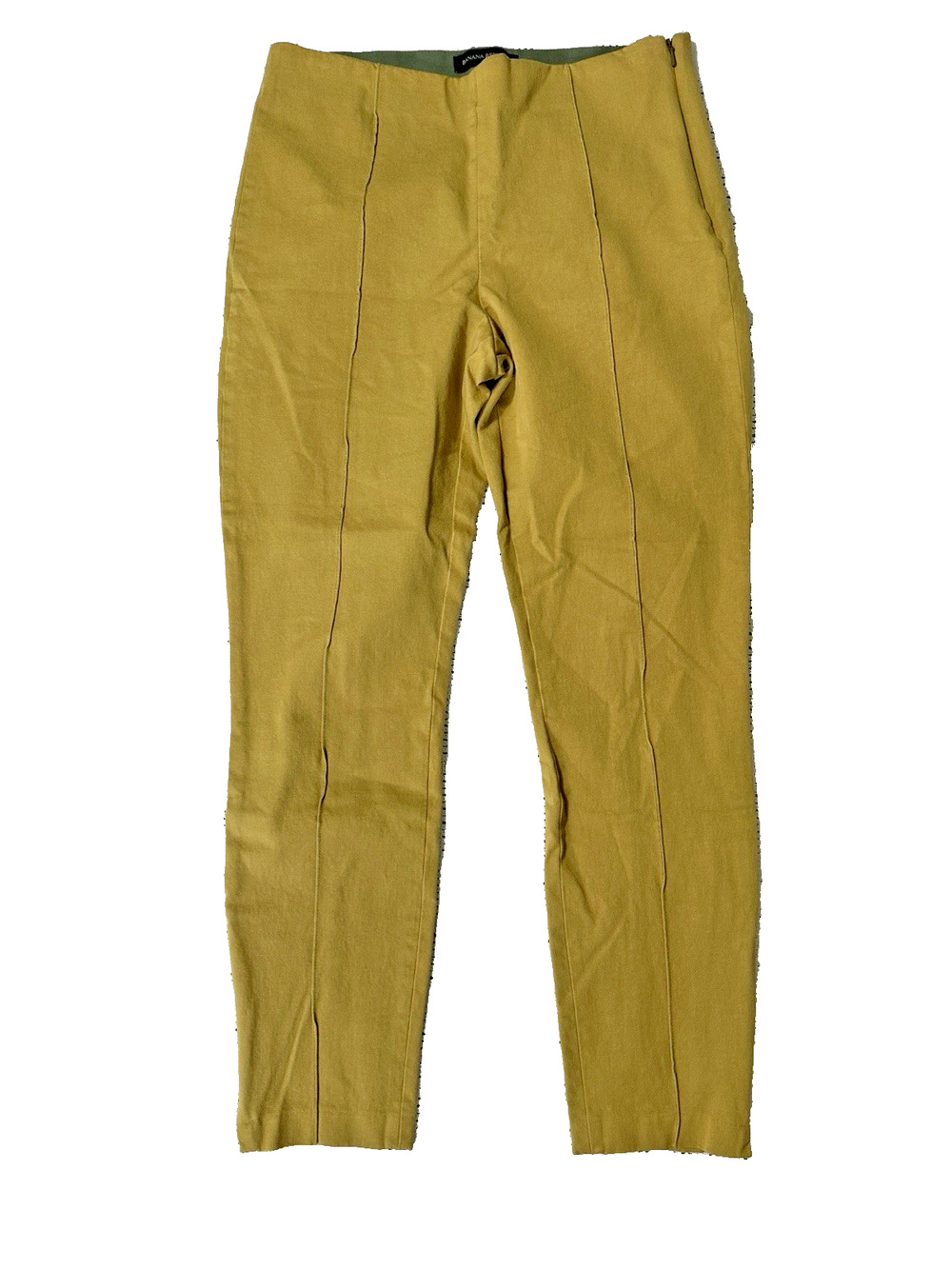 Banana Republic Mustard Ankle Pants Women’s 6 Side Zip Hem Slim Crop